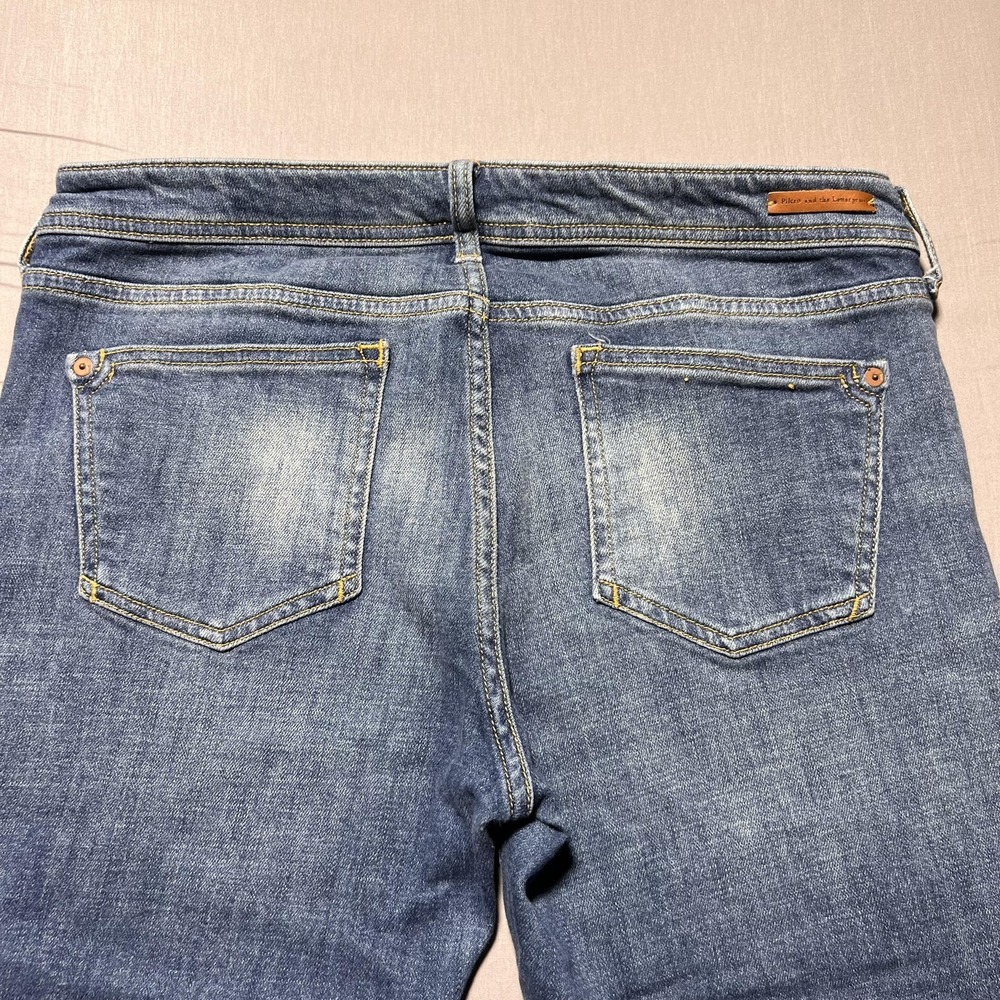 Pilcro Anthropologie The Letterpress Jeans Womens 28 Slim‎ Boyfriend Patchwork - Picture 3 of 16